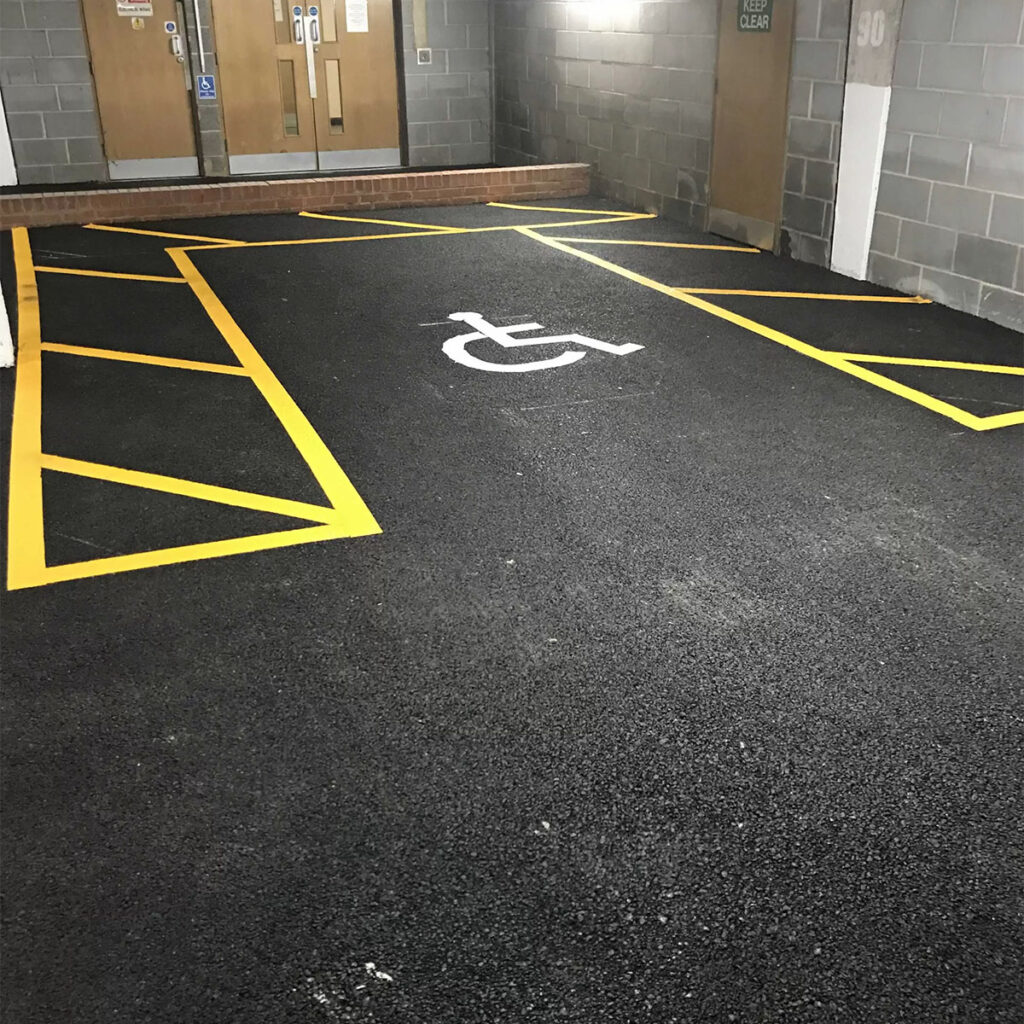 Car park resurfacing and bay lining