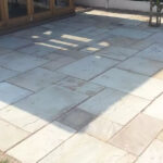 Slabbed Garden Area In Hertfordshire