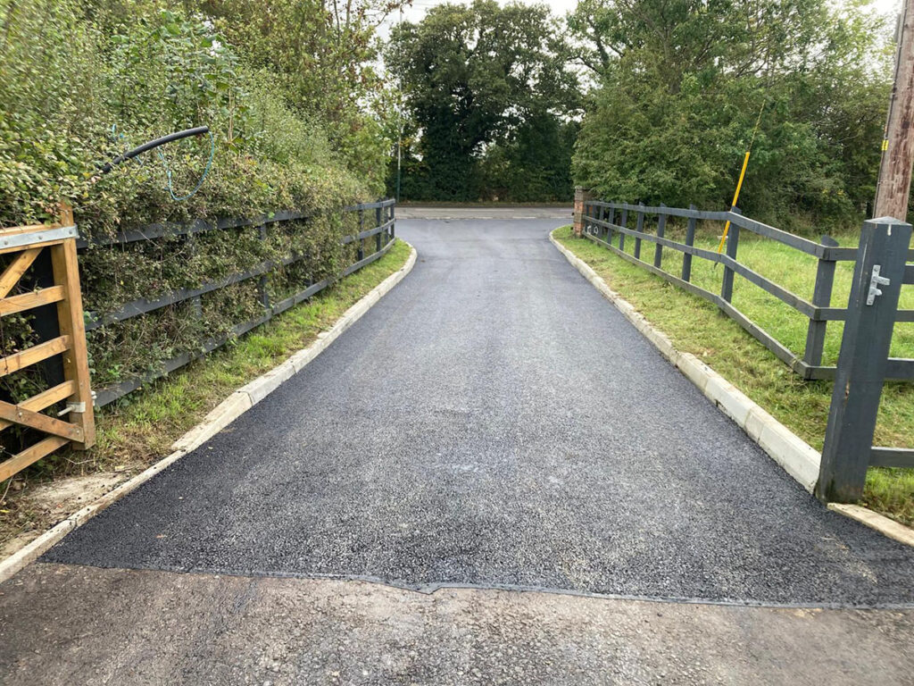 Tarmac road resurfacing on farm estate hornchurch