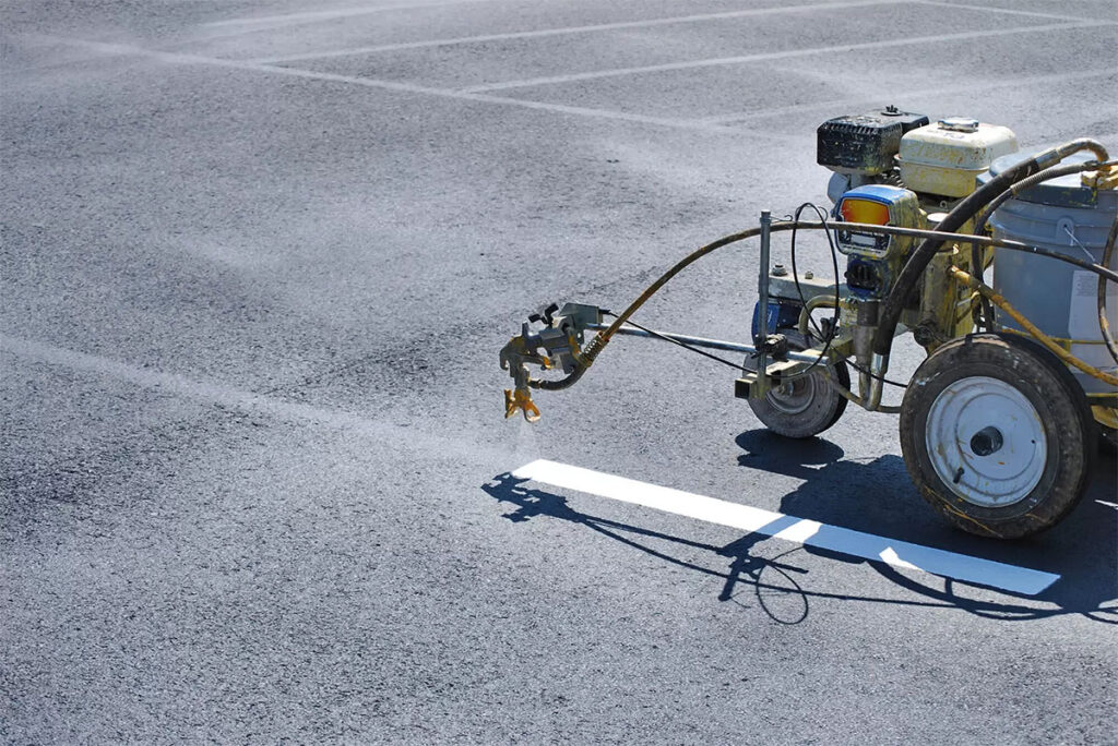 Thermoplastic line marking
