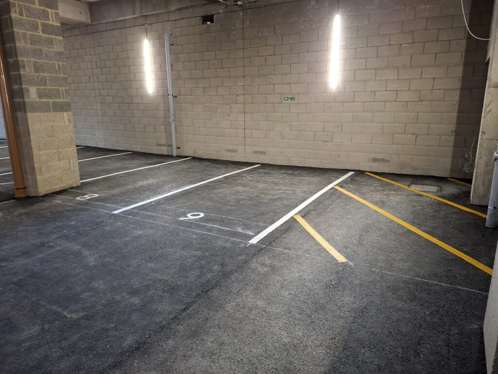 Car park surfacing and bay lining