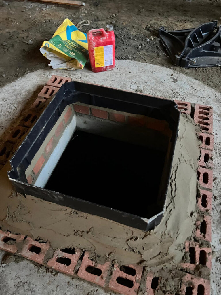 Man Hole Construction In Underground Car Park