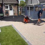 Resin Bound Gravel Installation In Garden
