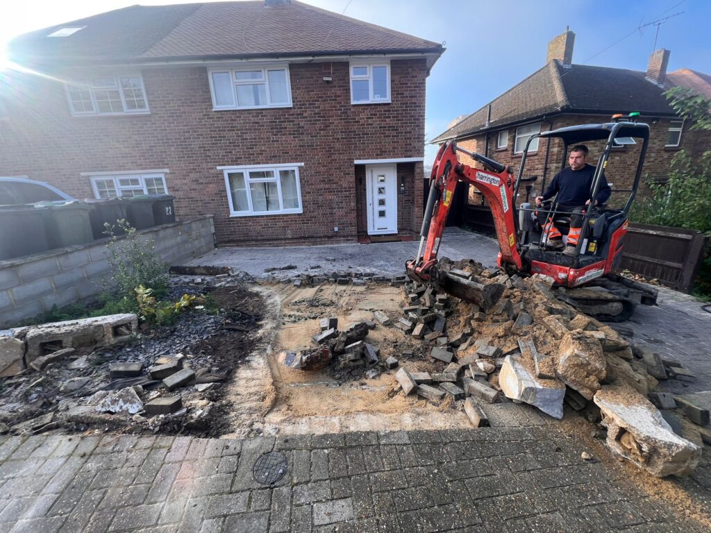 Lifting Old Block Paved Driveway