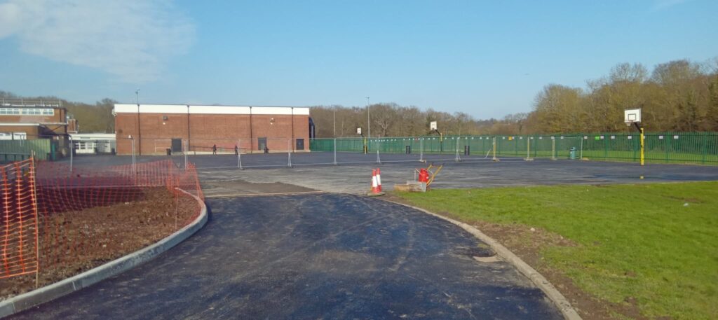 Playground resurfacing for a local school