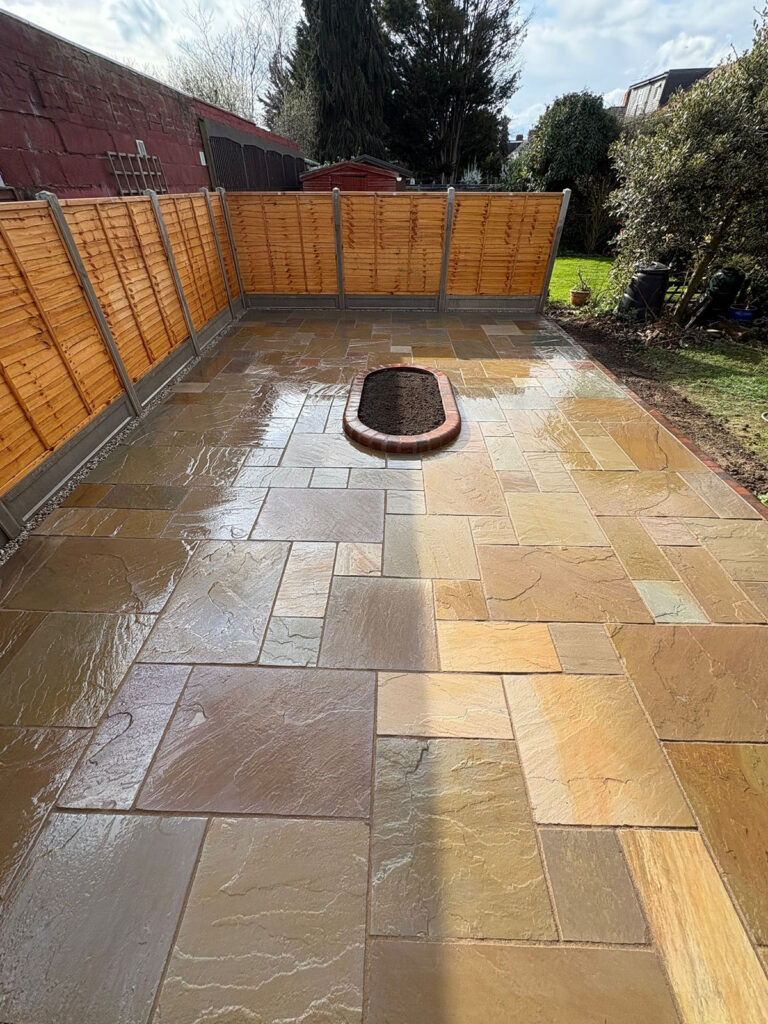 Indian Sandstone Patio Garden Project
